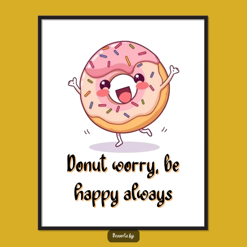 Funny Free Printable Donut Wall Art: DIY Sprinkle Decor Downloadable