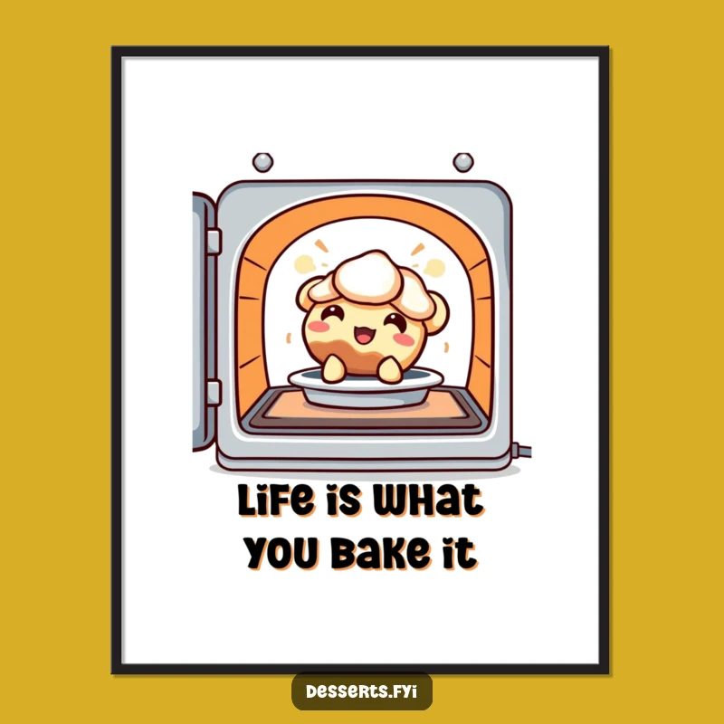 Funny Free Printable Wall Art: Cozy Pie Character for a Warm and Cheerful Home