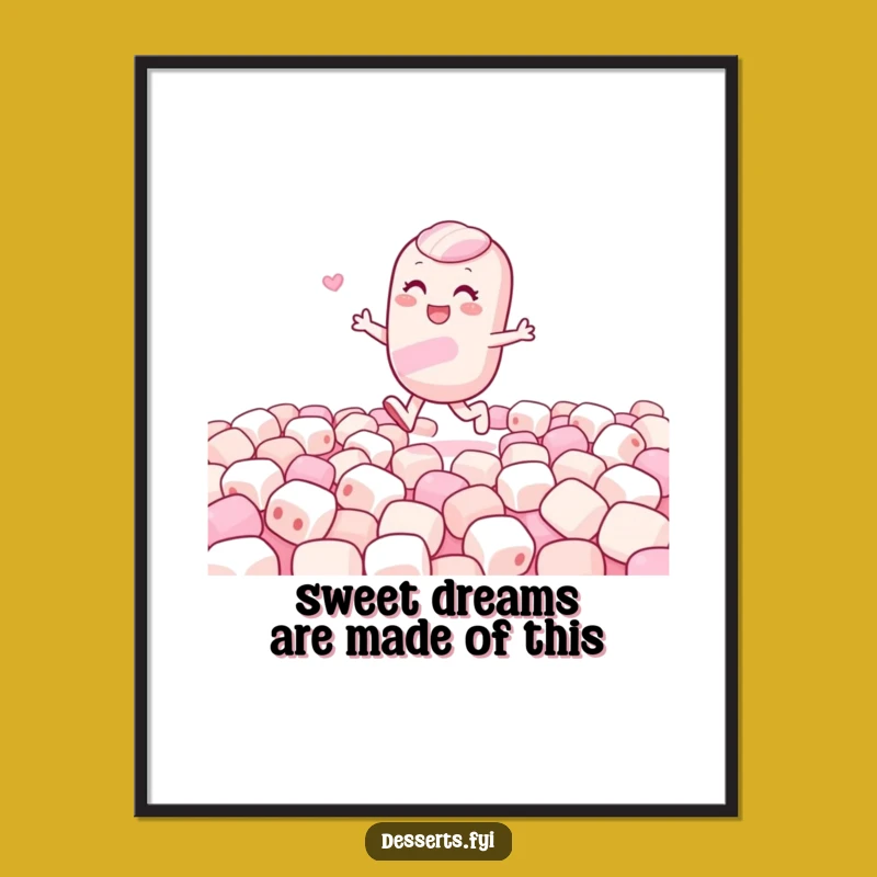 Funny Free Printable Wall Art: Joyful Candy Character Skipping, Downloadable Whimsical Art