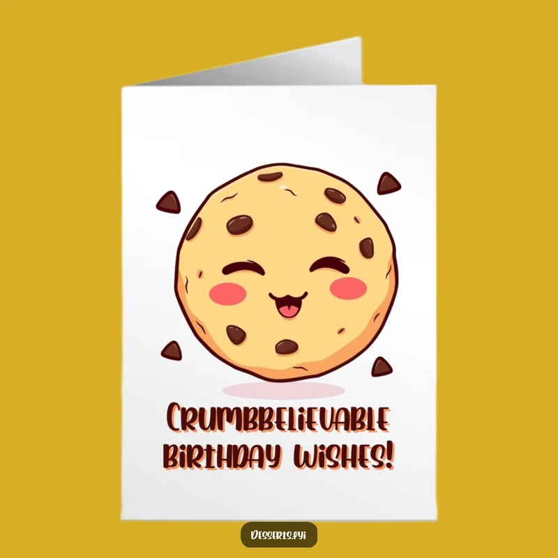 Free Printable Happy Birthday Card: Winking Cookie For A Sweet & Funny Greeting