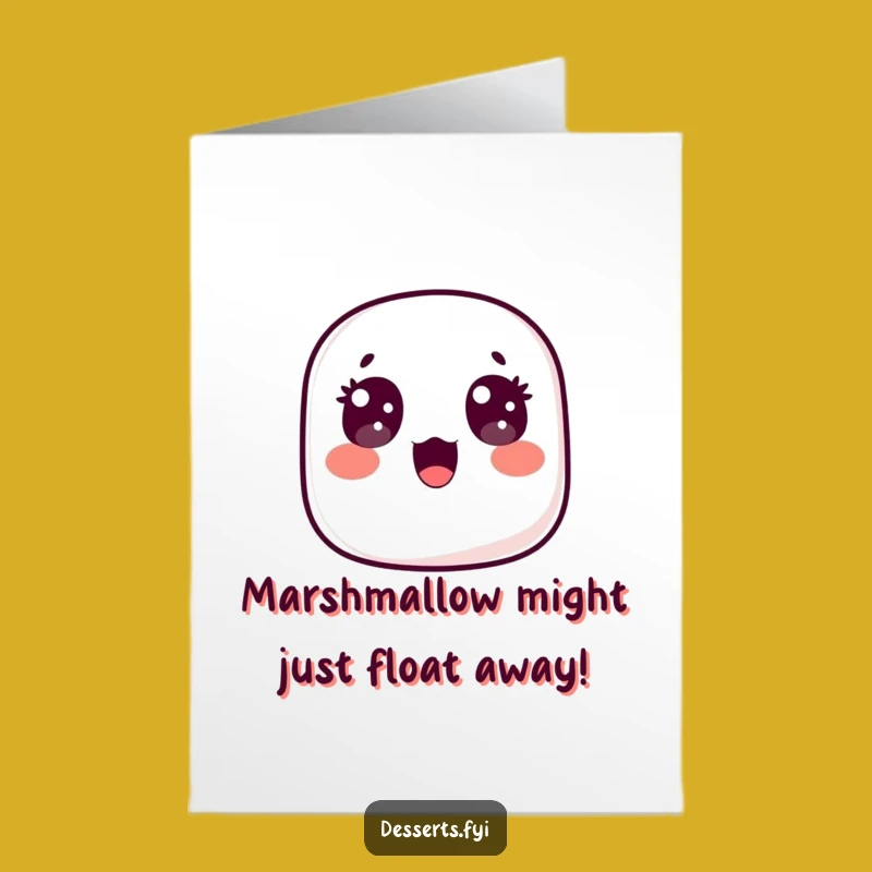 Free Printable Birthday Card: Surprised Marshmallow Fun, Perfect DIY Funny Downloadable Gift