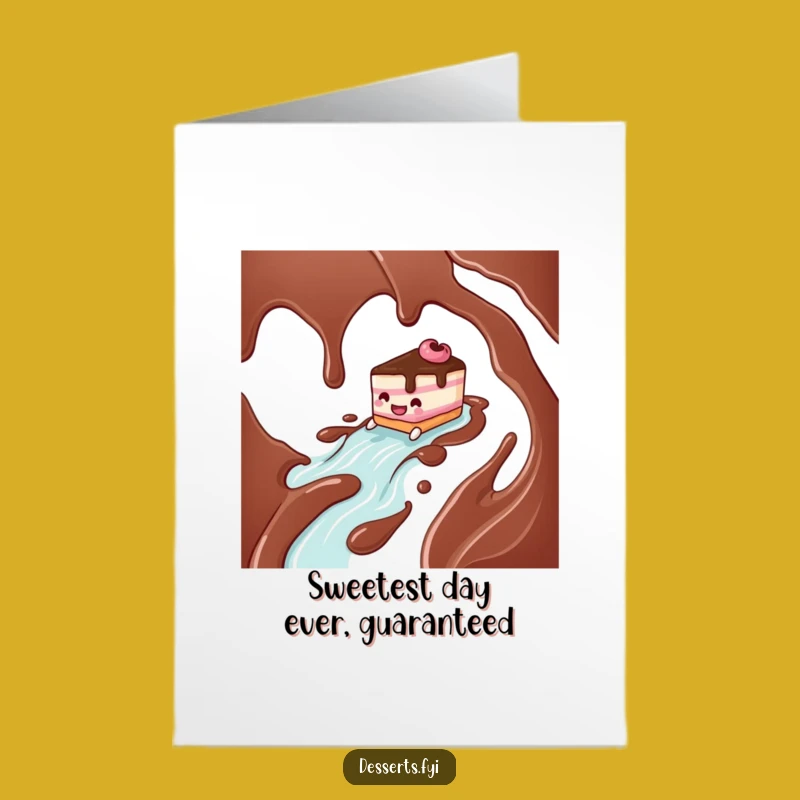 Free Printable Cake Birthday Card: Funny Sliding Cake Downloadable Gift