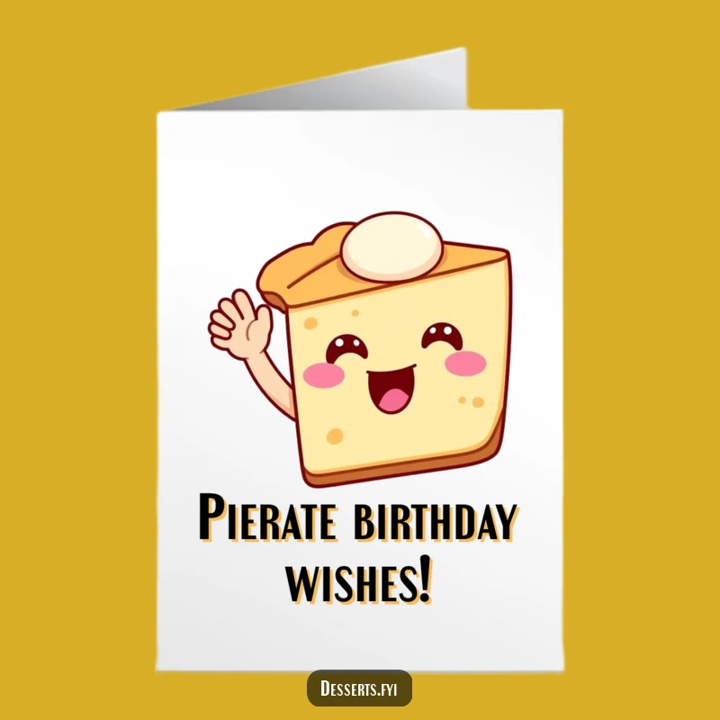 Free Printable Pie Birthday Card: Funny Downloadable Gift for a Slice of Fun