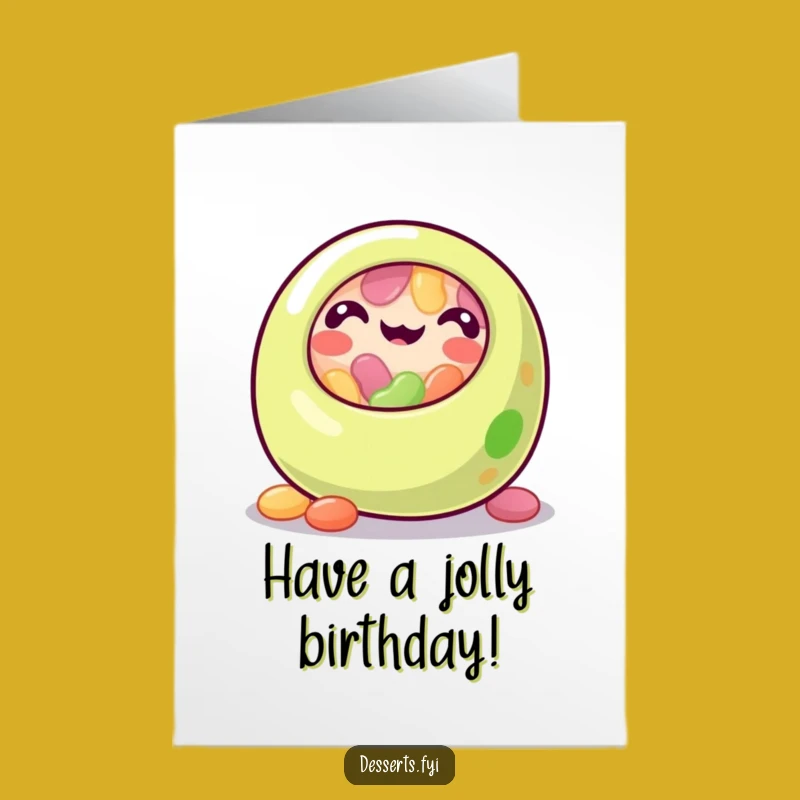 Free Printable Jelly Bean Birthday Card: Funny Downloadable Gift for a Sweet Celebration