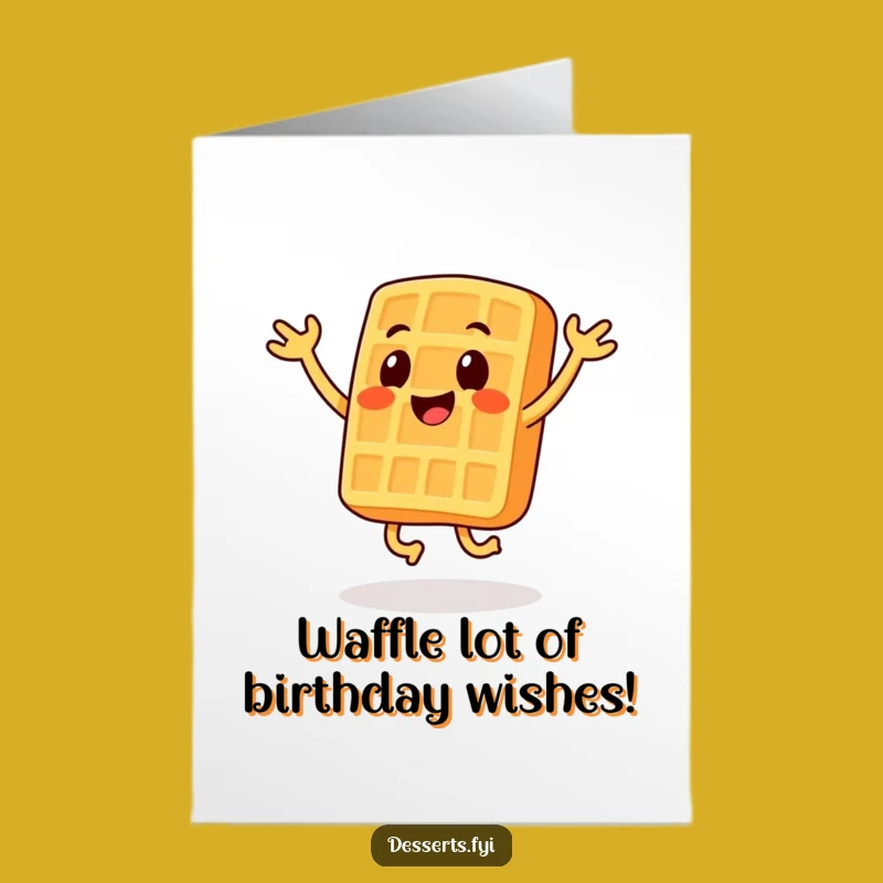 Funny Free Printable Birthday Card: Waffle Jacks, Downloadable Gift