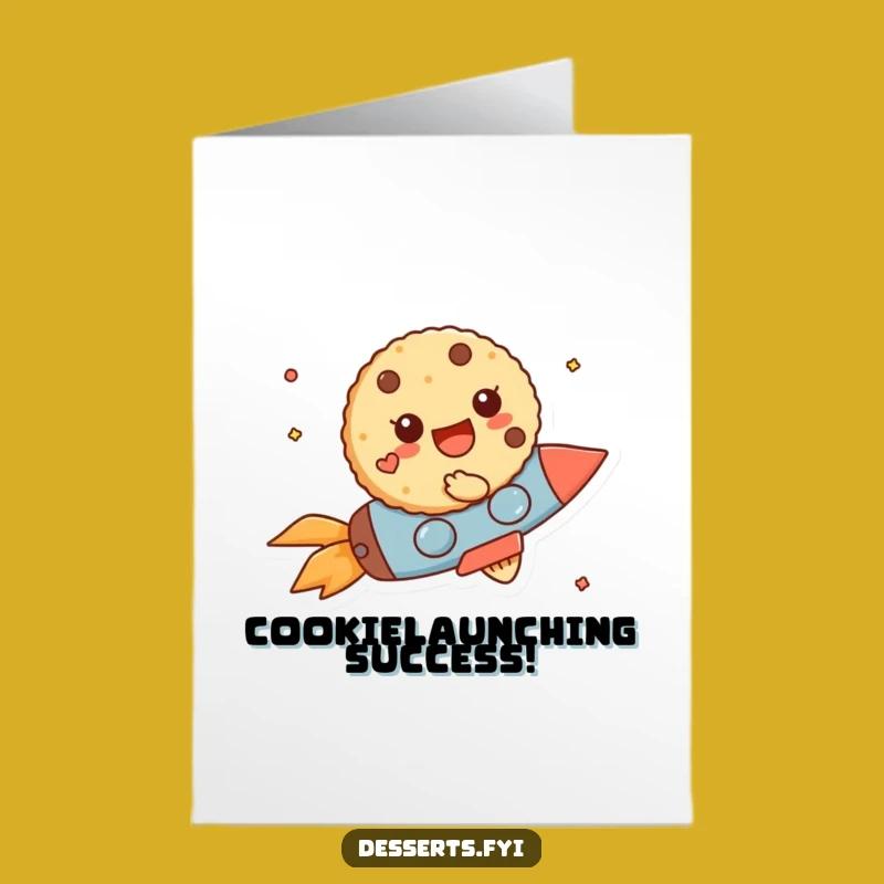 Free Printable Congrats Card: Cookie Rocket Success! Funny Downloadable Gift