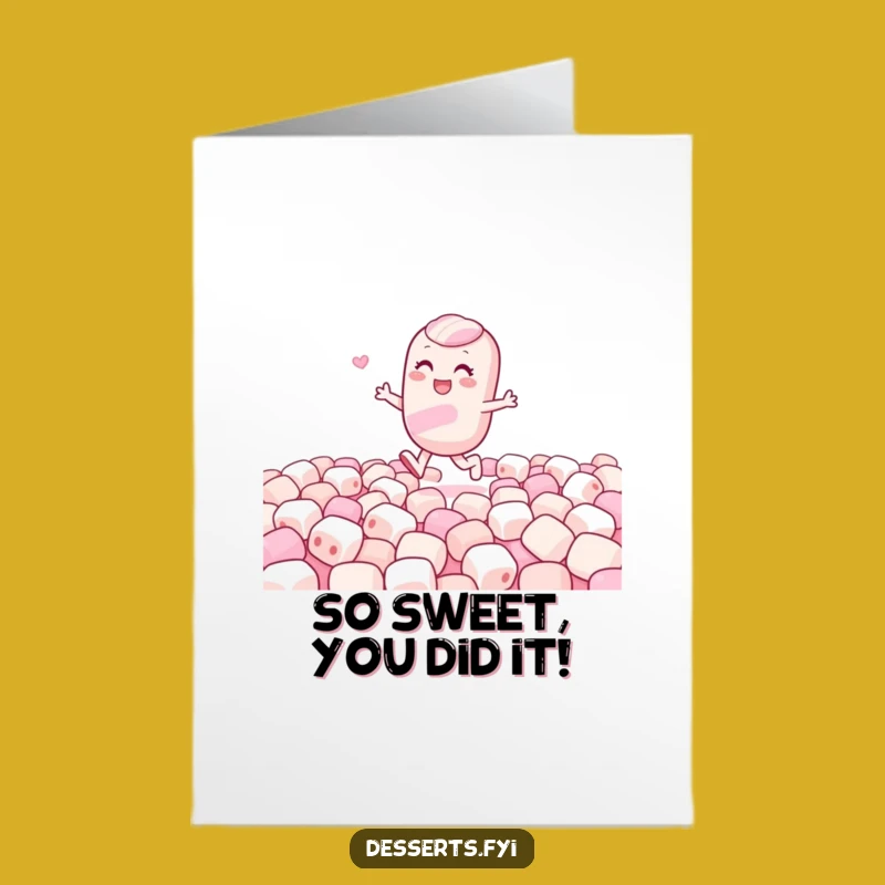 Free Printable Congrats Card: Joyful Candy Character Celebration, Downloadable Funny Gift