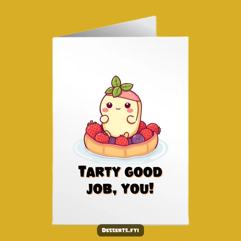 Free Printable Congrats Card: Tart Rafting Success, Downloadable Funny Gift