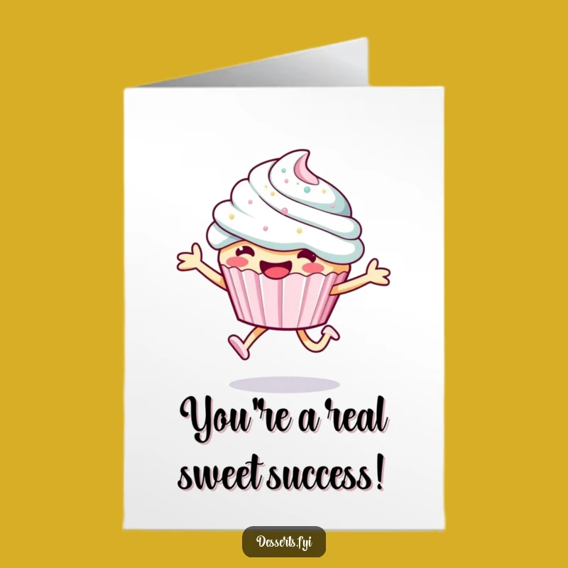 Free Printable Cupcake Congrats Card: Happy Leap Style, Downloadable DIY Gift