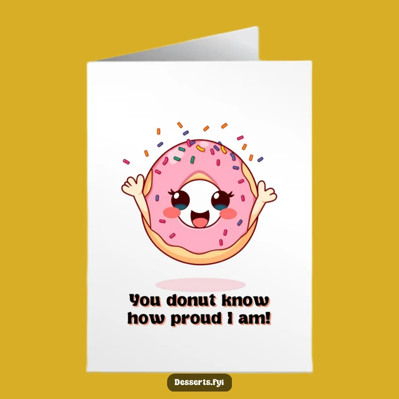 Free Printable Donut Congrats Card: Cheerful Sprinkle Toss, Downloadable DIY Gift