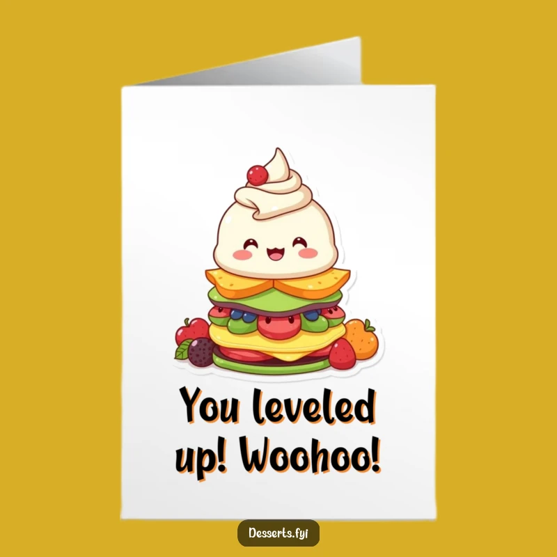 Free Printable Congrats Parfait Card: Funny Dessert Layers Greeting, Easy DIY Gift!