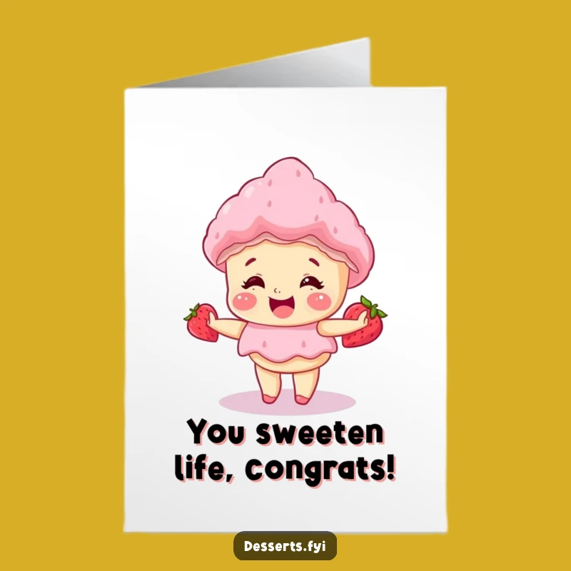 Free Printable Congrats Card: Happy Cake Spin Celebration - Joyful Downloadable Gift