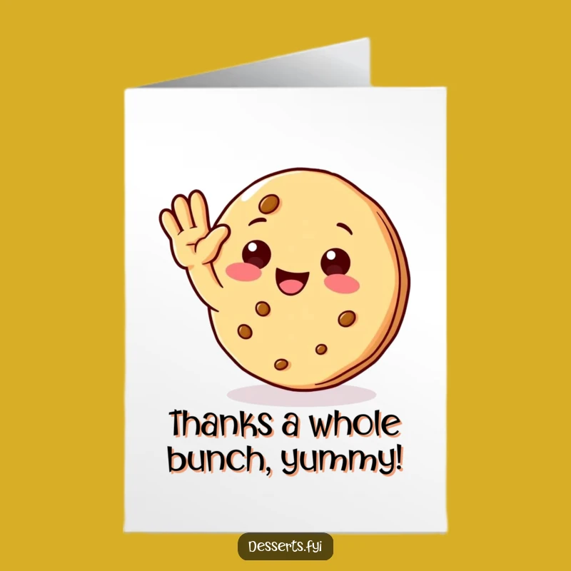 Free Printable Cookie Character Thank You Card - Sweet Downloadable Appreciation