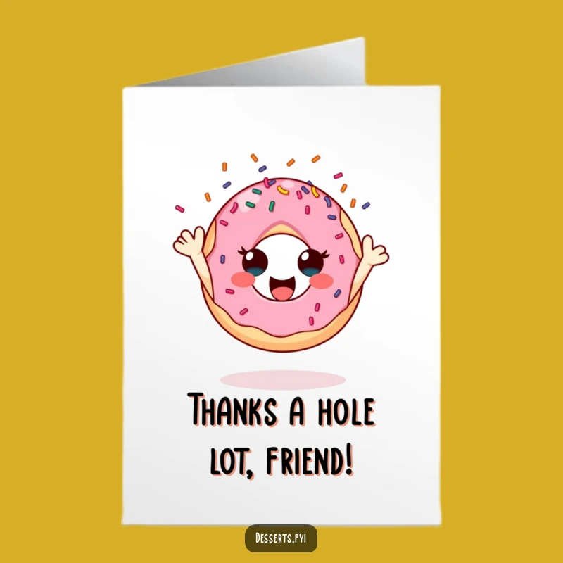 Free Printable Donut Thank You Card: Glee Sprinkle Toss, Downloadable DIY Gift