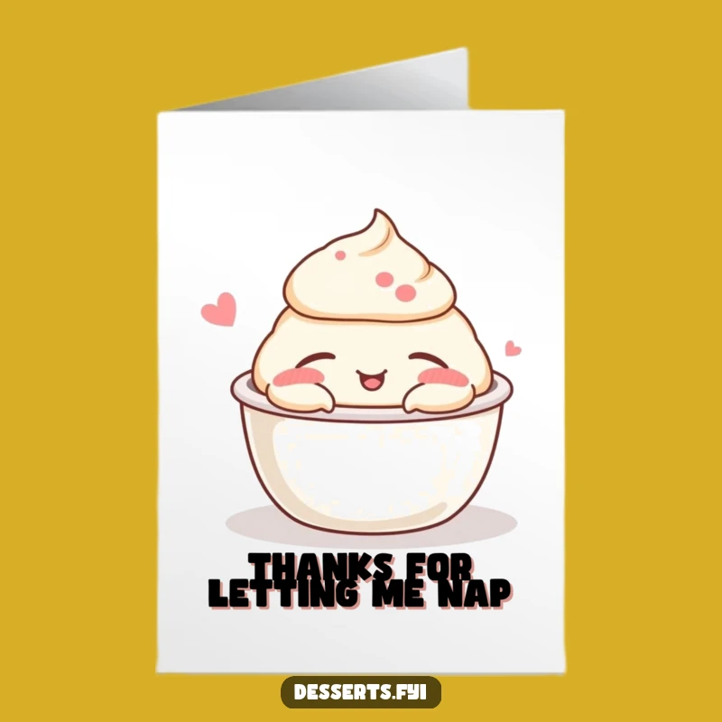 Free Printable Pudding Thanks Card: Funny Downloadable Gift for Expressing Gratitude