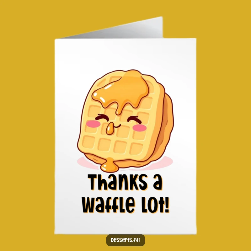 Free Printable Thank You Waffle Card - Cheeky Waffle Treat Downloadable Gift