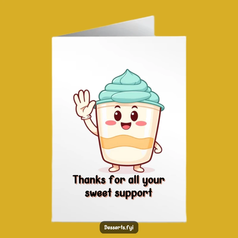 Funny Free Printable Thank You Card: Pudding Salutes Gratitude, Downloadable Gift