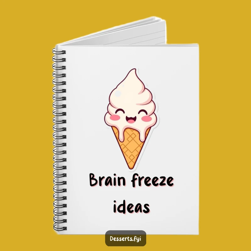 Funny Ice Cream Cone Notebook: Jot Down Happy Ideas with this Funny Gift