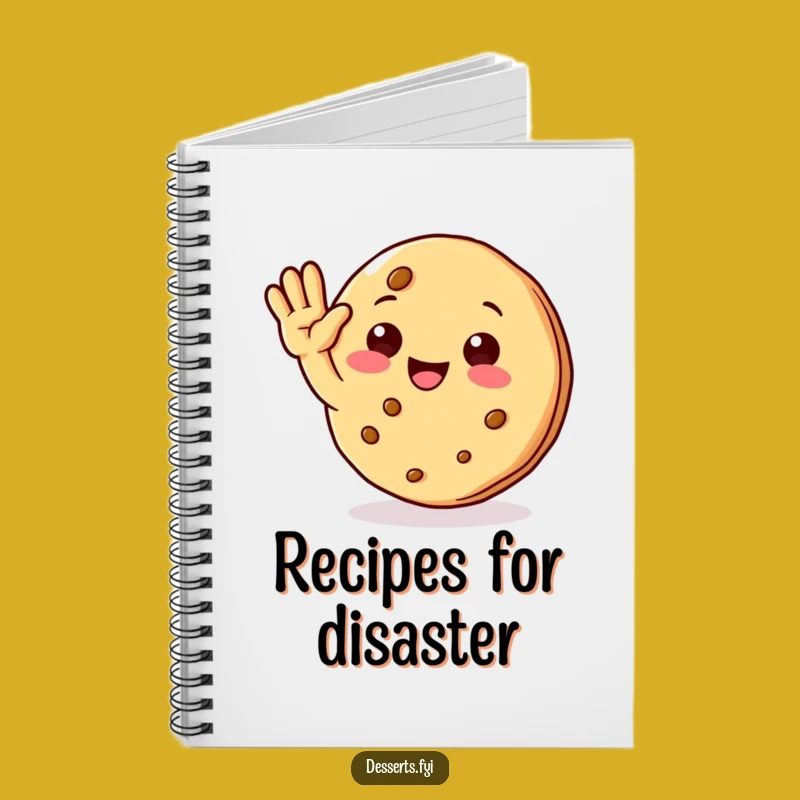Funny Cookie Character Notebook: Cheerful Wave for Jotting Notes with Delight