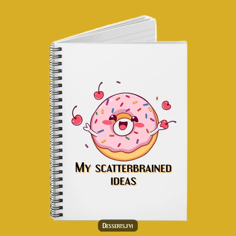 Funny Donut Juggling Notebook - Write with Sweet Ideas
