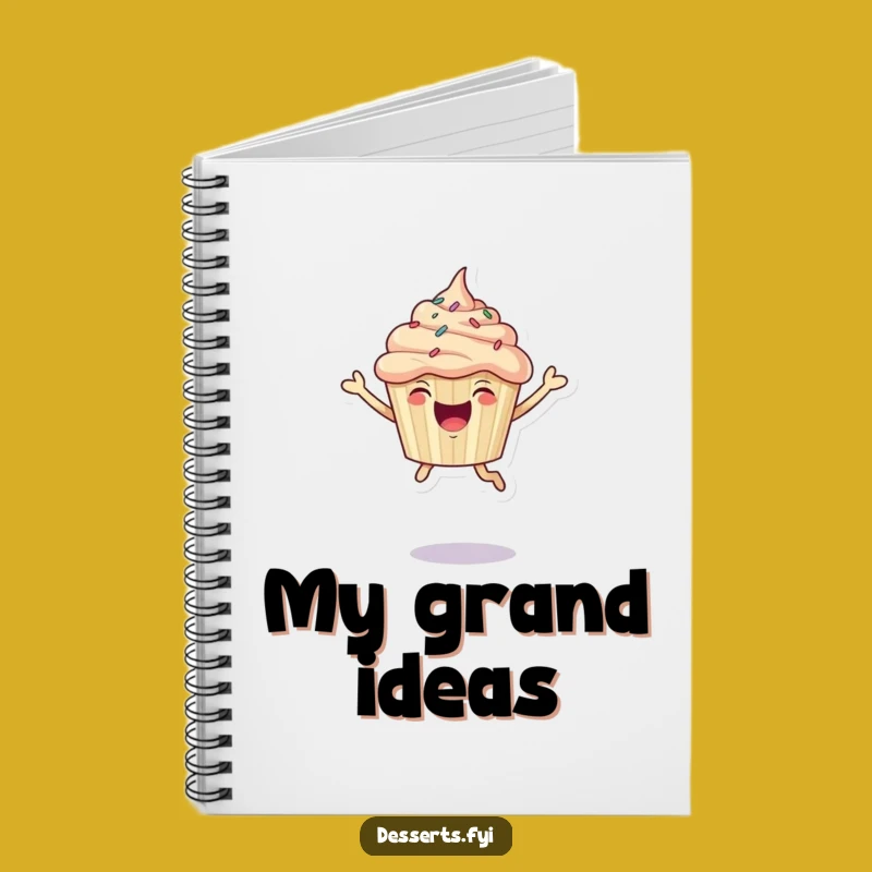 Funny Notebook: Leaping Cupcake, Ideal for Jotting Down Joyful Ideas