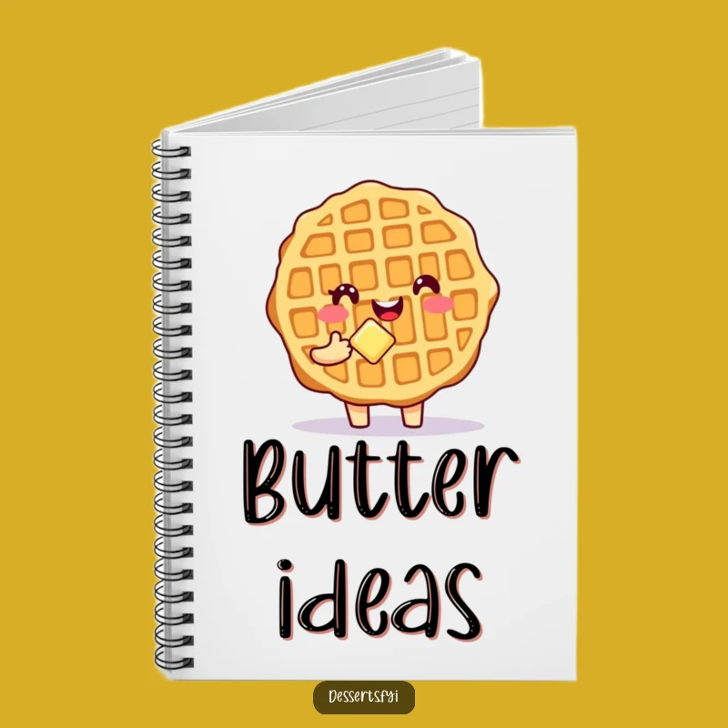 Funny Waffle Note Taker: Jot Down Ideas with Breakfast-Inspired Witty Charm