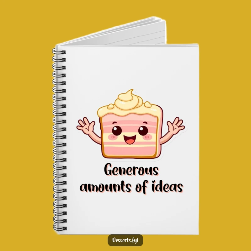 Funny Waving Cake Notebook: Jot Down Cheerful Ideas