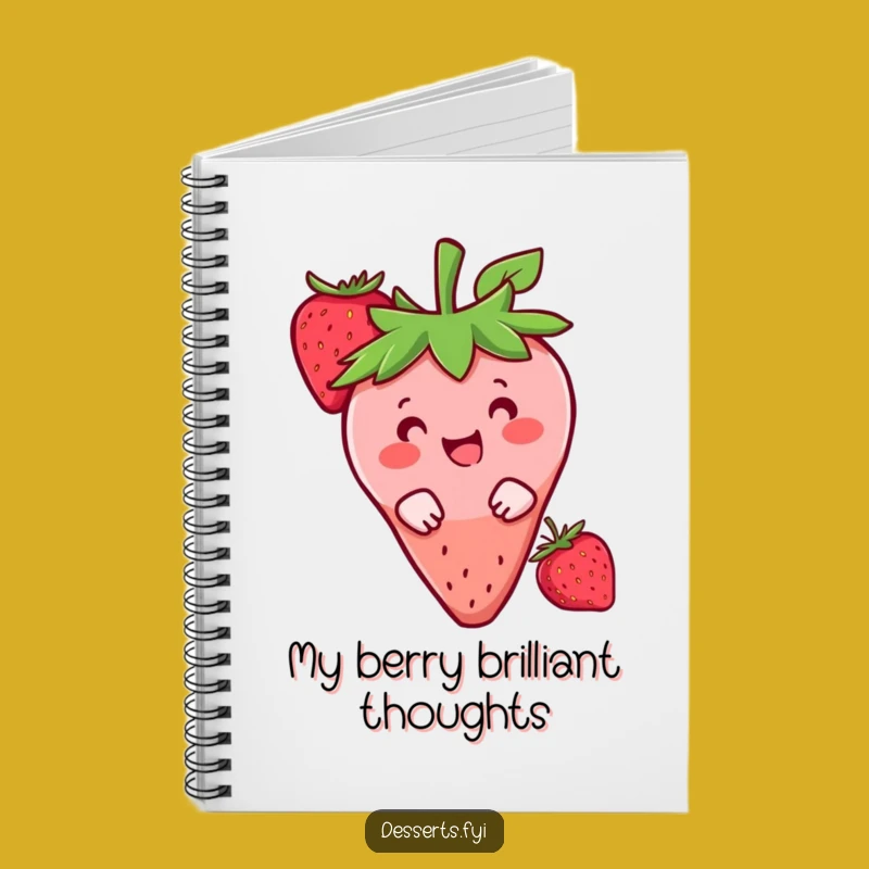 Funny Strawberry Notebook: Jot Down Sweet Ideas, A Perfect Funny Stationery Gift
