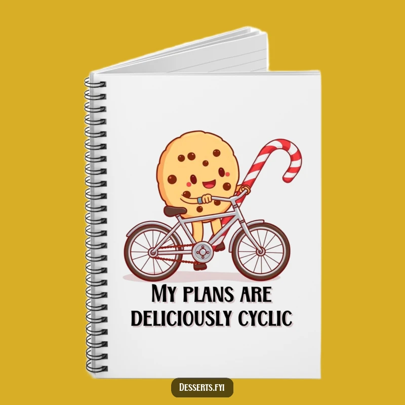 Funny Cookie Cyclist Notebook - Whimsical Ideas, Perfect Funny Gift for Writers