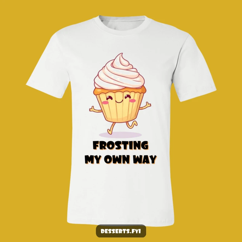 Funny Cupcake Skater Tee: Hilarious Dessert Apparel for Joyful Souls!
