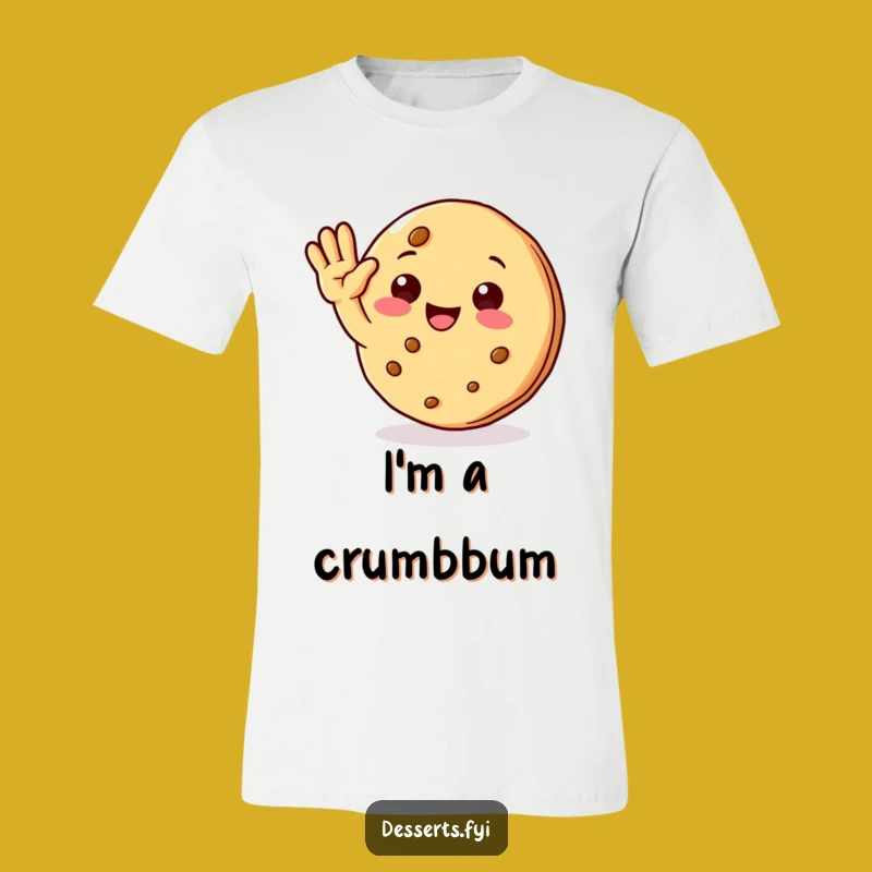 Funny Cookie Character T-Shirt: Cheerful Wave Design for a Delightful Funny Gift