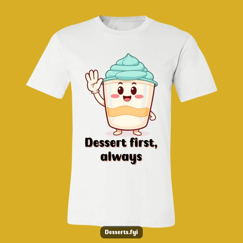 Funny Pudding Cup Salute T-Shirt: Wear Your Cheer, The Ultimate Funny Casual Gift