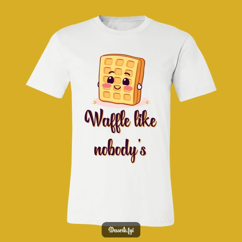 Funny Waffle Flipping T-Shirt: Hilarious Enthusiastic Breakfast Tee for Cheerful People
