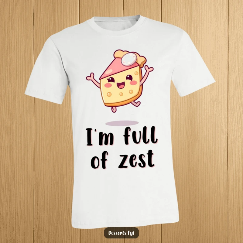Funny t-shirt showcasing a gleeful slice of pie leaping high in the air with energetic excitement. Ideal for those who appreciate whimsical and food-themed humor.