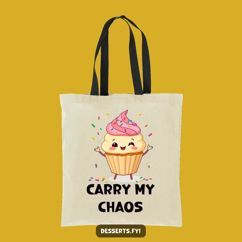 Funny Cupcake Juggling Tote Bag: Carry Your Sweetness Everywhere!