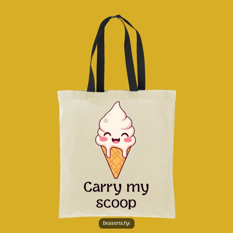 Funny Ice Cream Cone Tote Bag: Carry Happiness with this Sweet Funny Gift