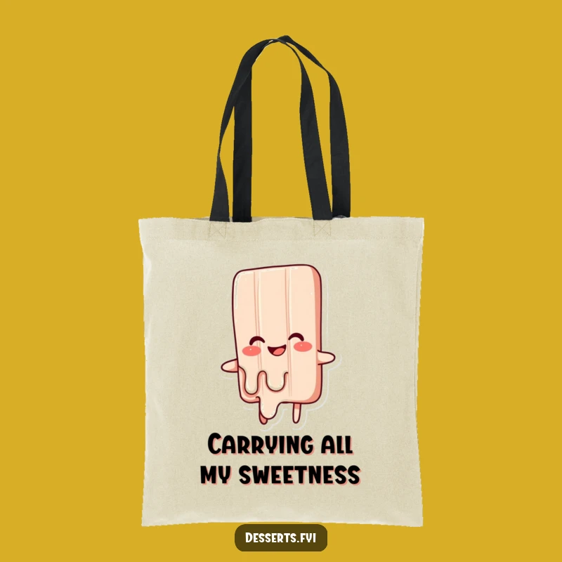 Funny Melting Candy Bar Tote Bag: Carry Your Essentials with Sweet, Hilarious Style