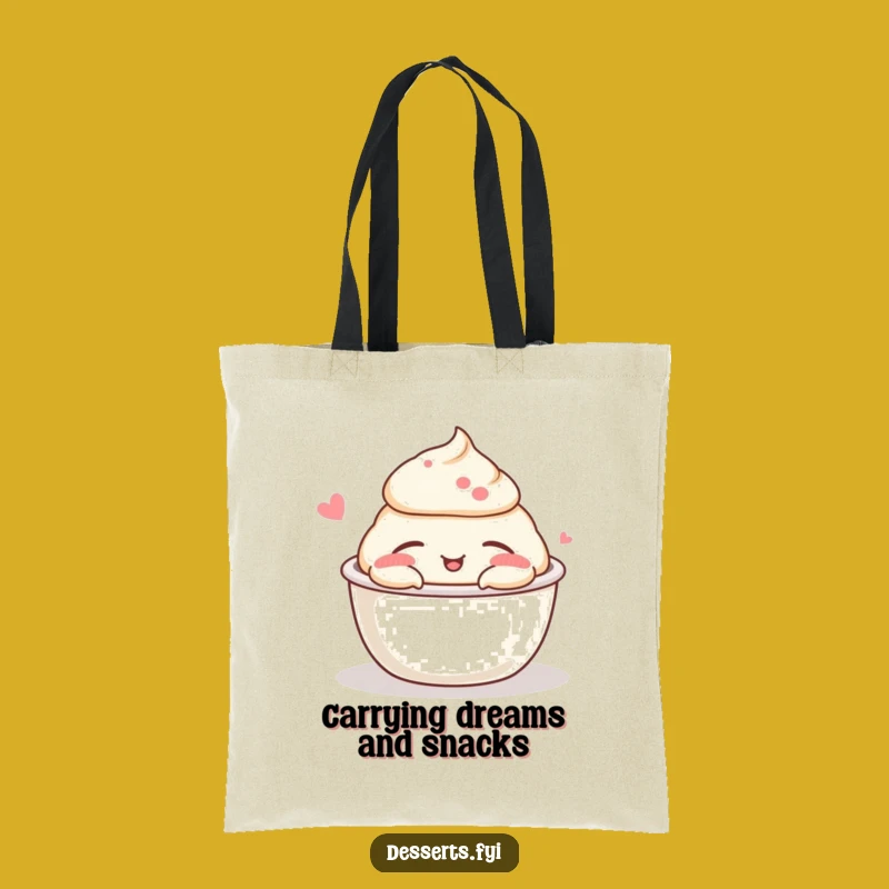 Funny Pudding Cup Nap Tote Bag: Carry Your Essentials with Sweet Humor