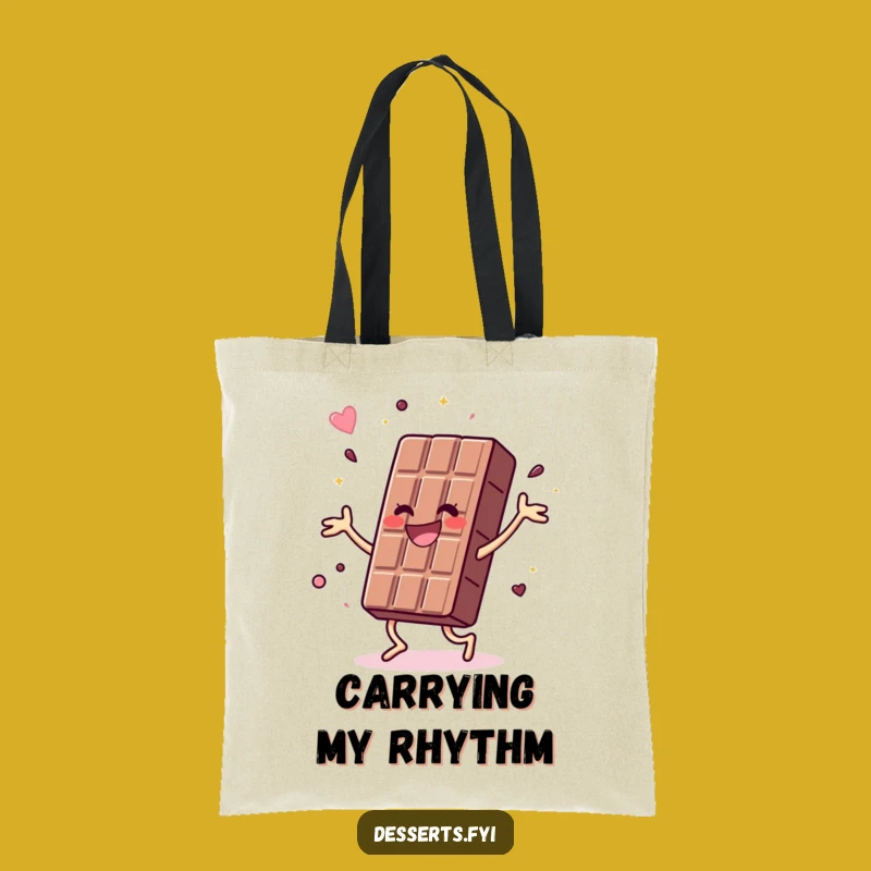 Funny Chocolate Bar Tote Bag: Carry Your Energy, Stylish Gift