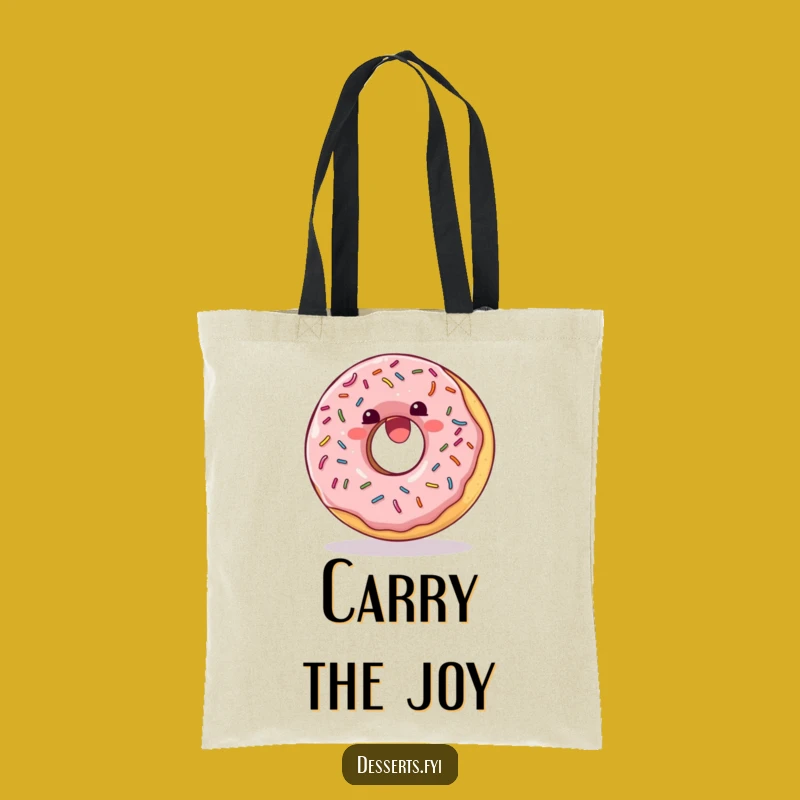 Funny Donut Somersault Tote Bag: Joyful Sprinkle Accessory Gift