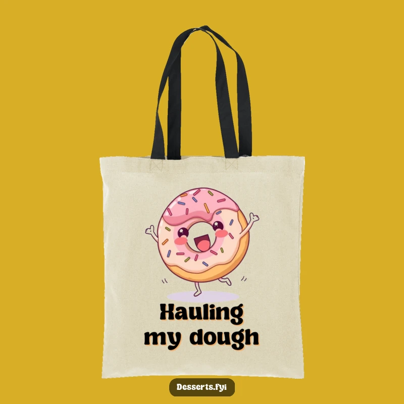 Funny Donut Cartwheel Tote Bag: Carry Your Joy with Sprinkles & Style!